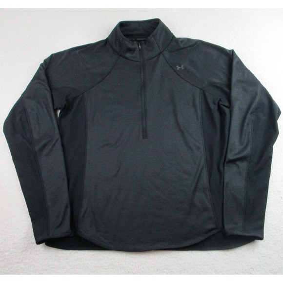 Under Armour‎ Pullover Mens 2XL Black ColdGear Reactor 1/4 Zip Athletic Top - Picture 1 of 8